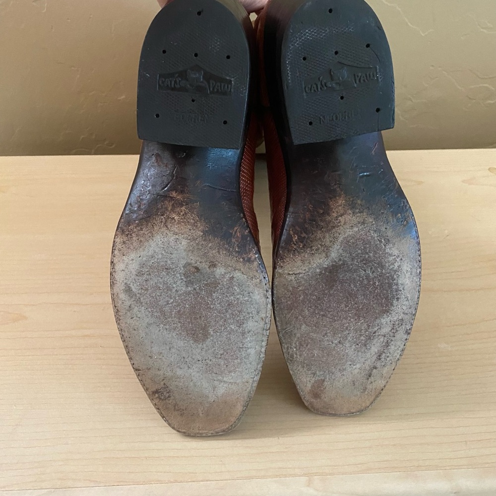 T O Stanley Vintage Brown Lizard Cowboy Boots 9D - Picture 8 of 8